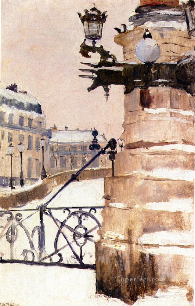 ヴィンテル I パリ パリの冬 印象派 ノルウェーの風景 フリッツ・タウロー油絵